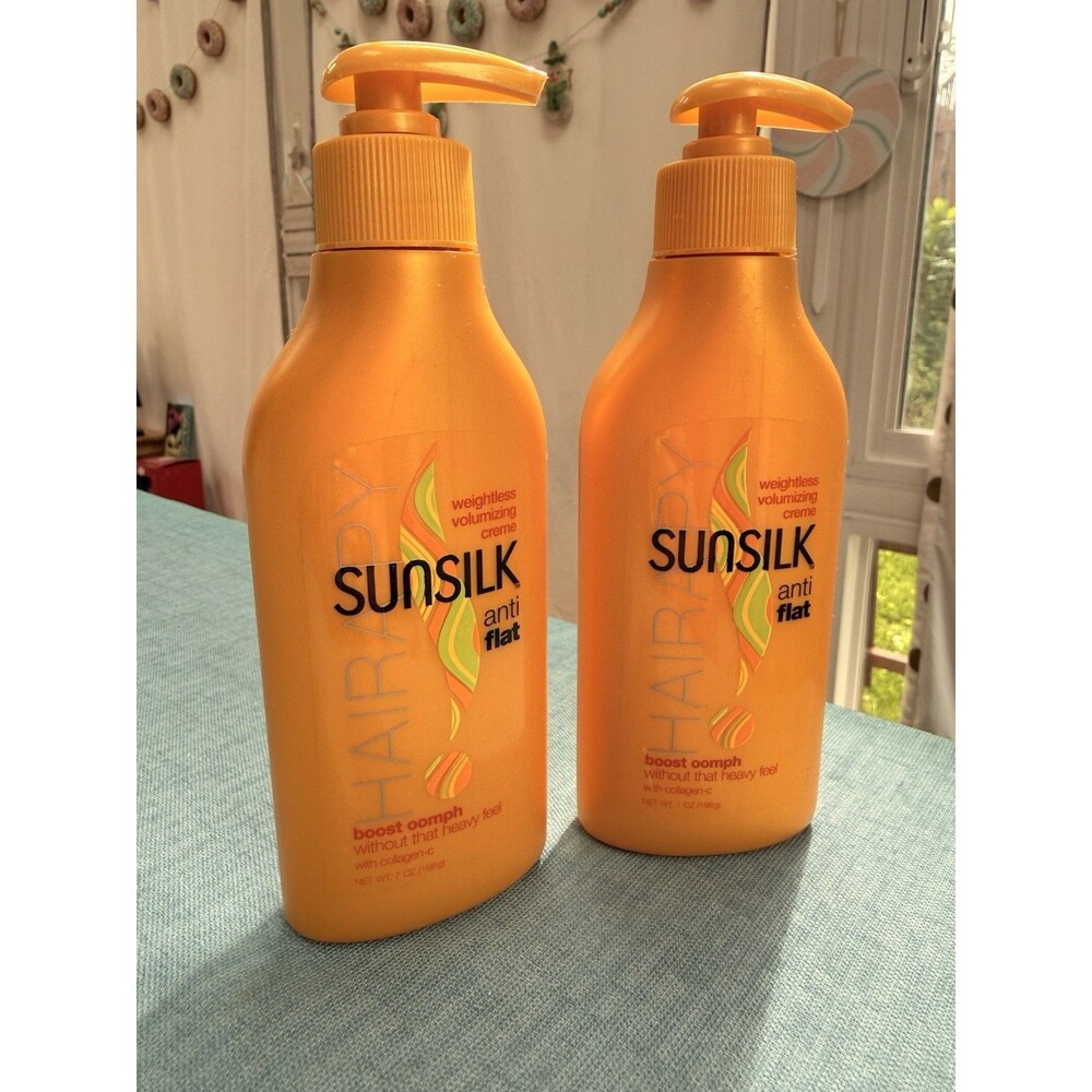 New Sunsilk Weightless Volumizing Creme Anti-Flat  7 Oz. NOS X 2
